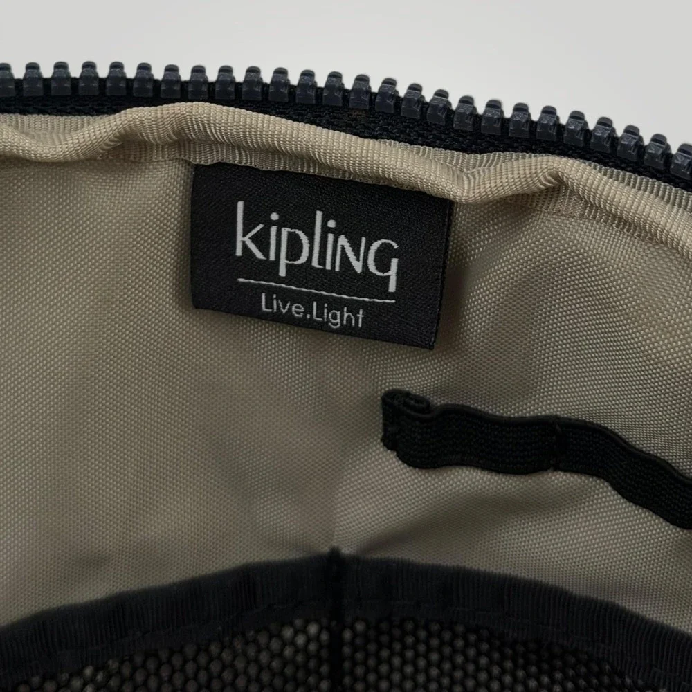 Kipling Tablet Sleeve Blue Camo Nylon Pouch Monkey Keychain K11252-4LT